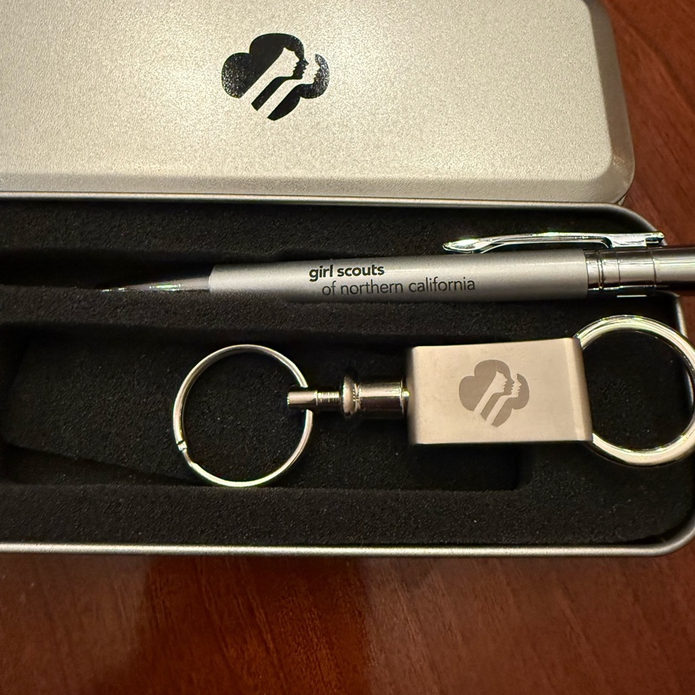 Girl Scouts Northern CA Pen and Keychain Set with Metal Case